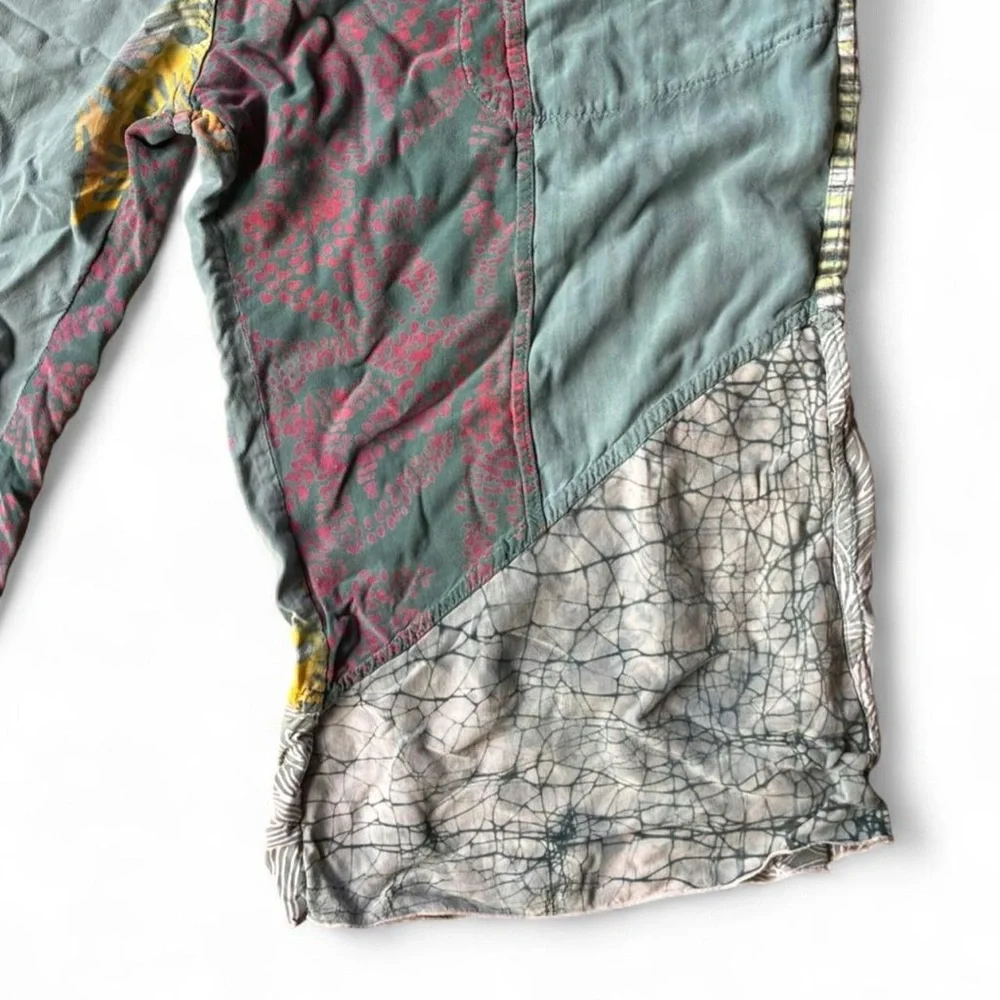 Wild Woman multicolor flowy patchwork pants with drawstring Size XL - Picture 7 of 7